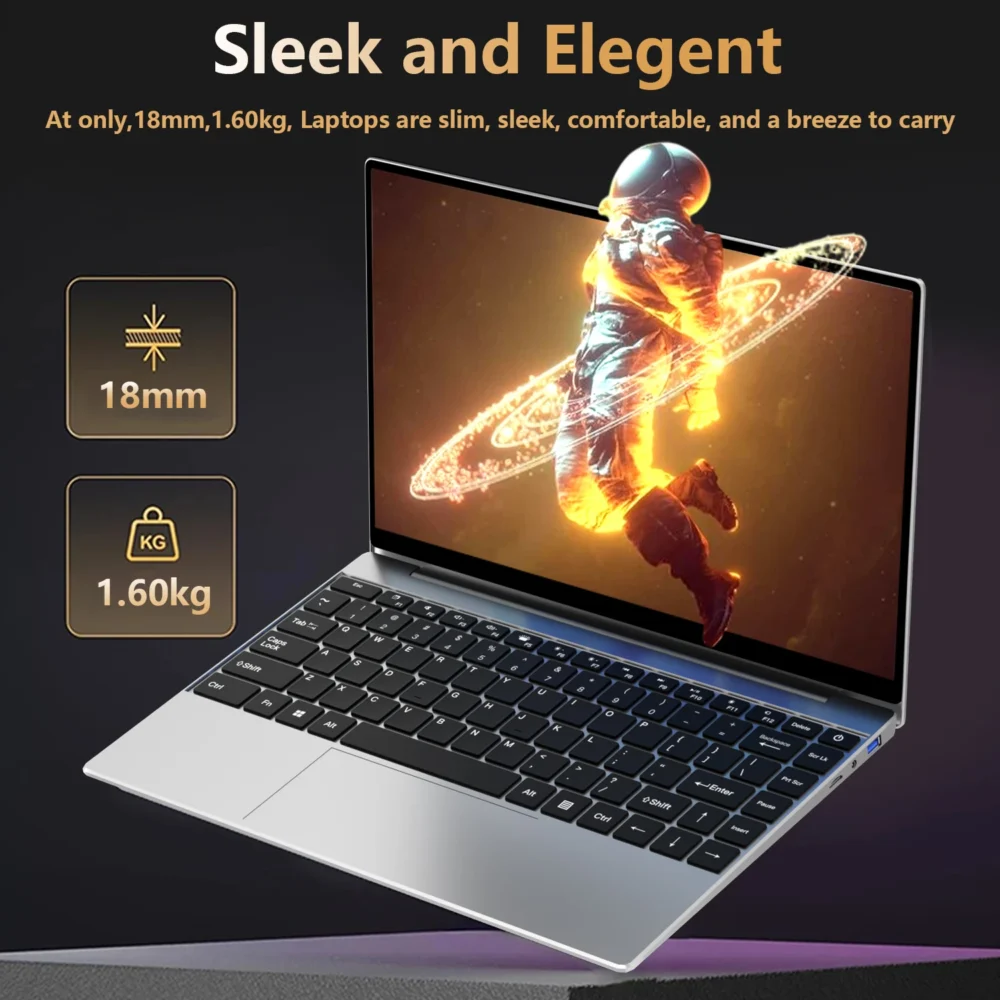 LENO 14.1" Portable Laptop Computer Intel Core i7 8650U  Windows 11 Pro 32GB DDR4 1TB 512GB 2TB SSD Notebook PC Gaming Laptops