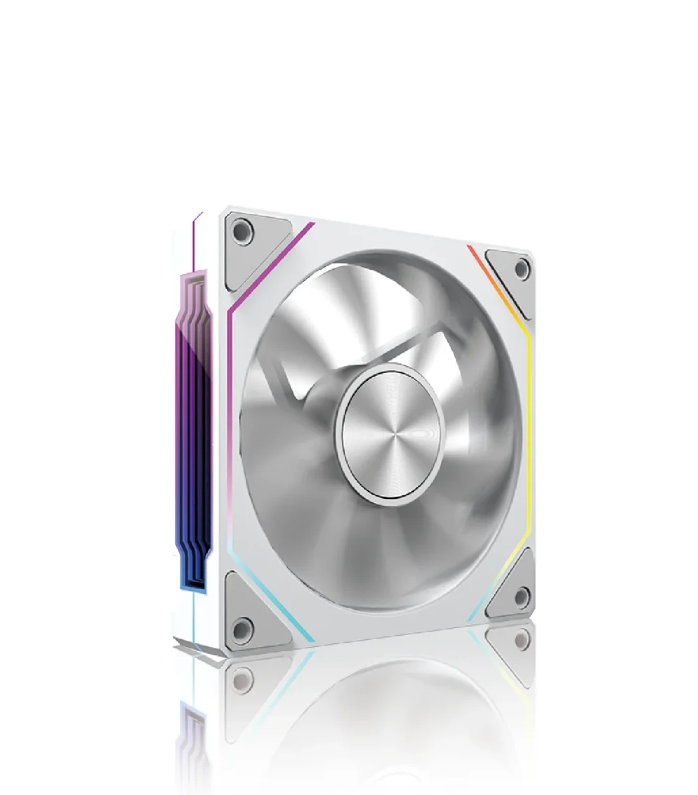LDPCSJ OEM PRISM 5 PRO Computer Chassis Fan 12cm ARGB 4 Pin PWM Quiet Cooling Fan 12V Large Air Volume 45.2CFM/600-1800RPM