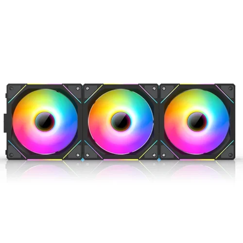 TEUCER JM-1 Case Fan Water Cooling 360mm Cooler Fan PC Cooling Fan 120mm 800-2000RPM PWM ARGB Mirror Cycle Light Effect Case Fan