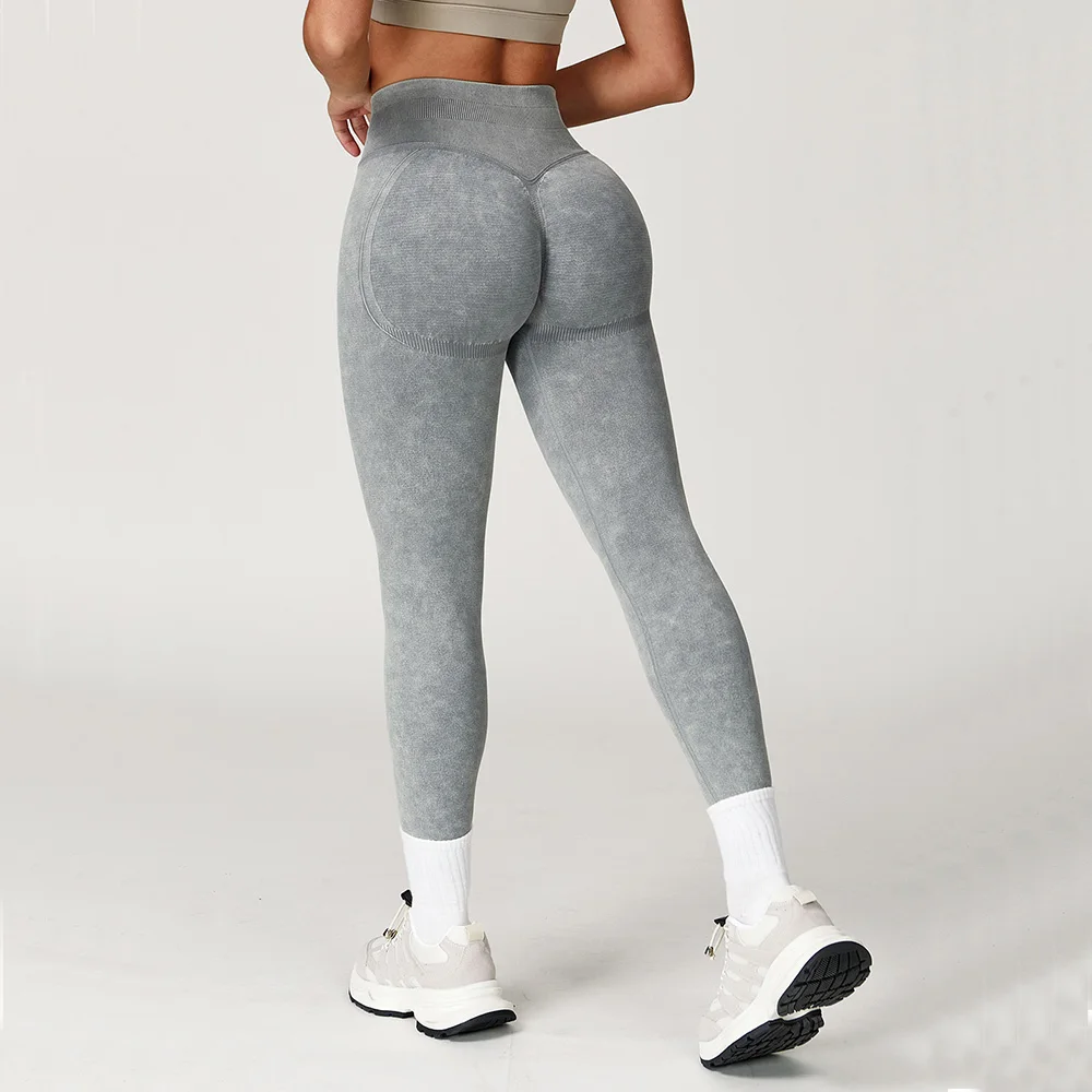 Yoga Pants Seamless Fitness Legging Women Sports Yoga Pant High Waist Ribbed Gym Clothes Fitness Workout Wear Scrunch Bum Tights
