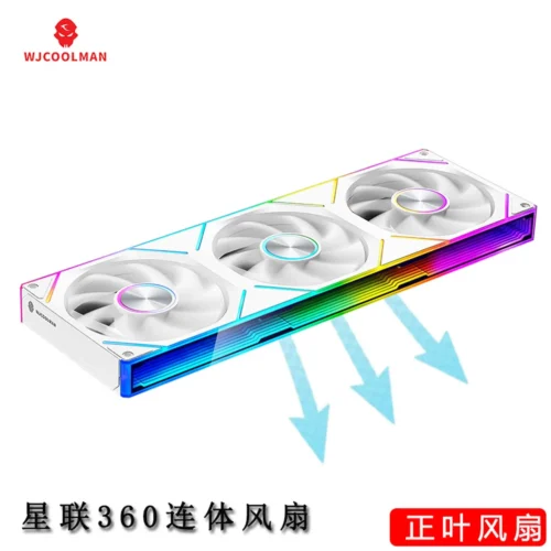 WJCOOLMAN StarLink Integrated Fan 120mm ARGB Infinite Mirror Divine Light Synchronous PWM Speed Control Computer Silent Case Fan
