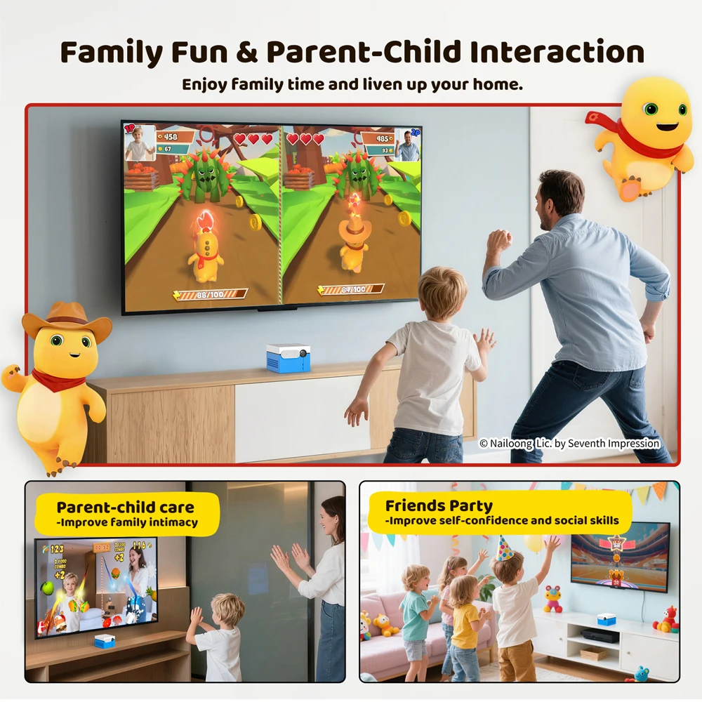 KINHANK MotionX Video Game Console for Kids & Families Ongoing Updates Kids Toy Active Play System Indoor Physical Activity