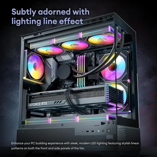 Prism 7 Pro Fan 120 mm Single Pack ARGB Fan Infinity Mirror Daisy Chain Design ﻿