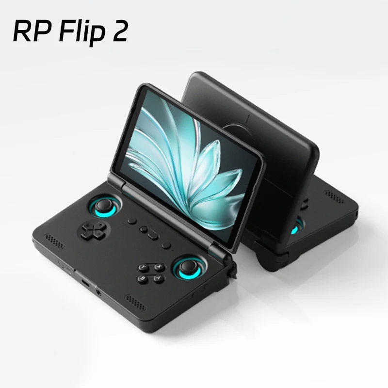 Retroid Pocket Flip2 SD865 5.5”1080p OLED WIFI6 Android Handheld Portable Gaming Console With Hall Rockers Folding Game