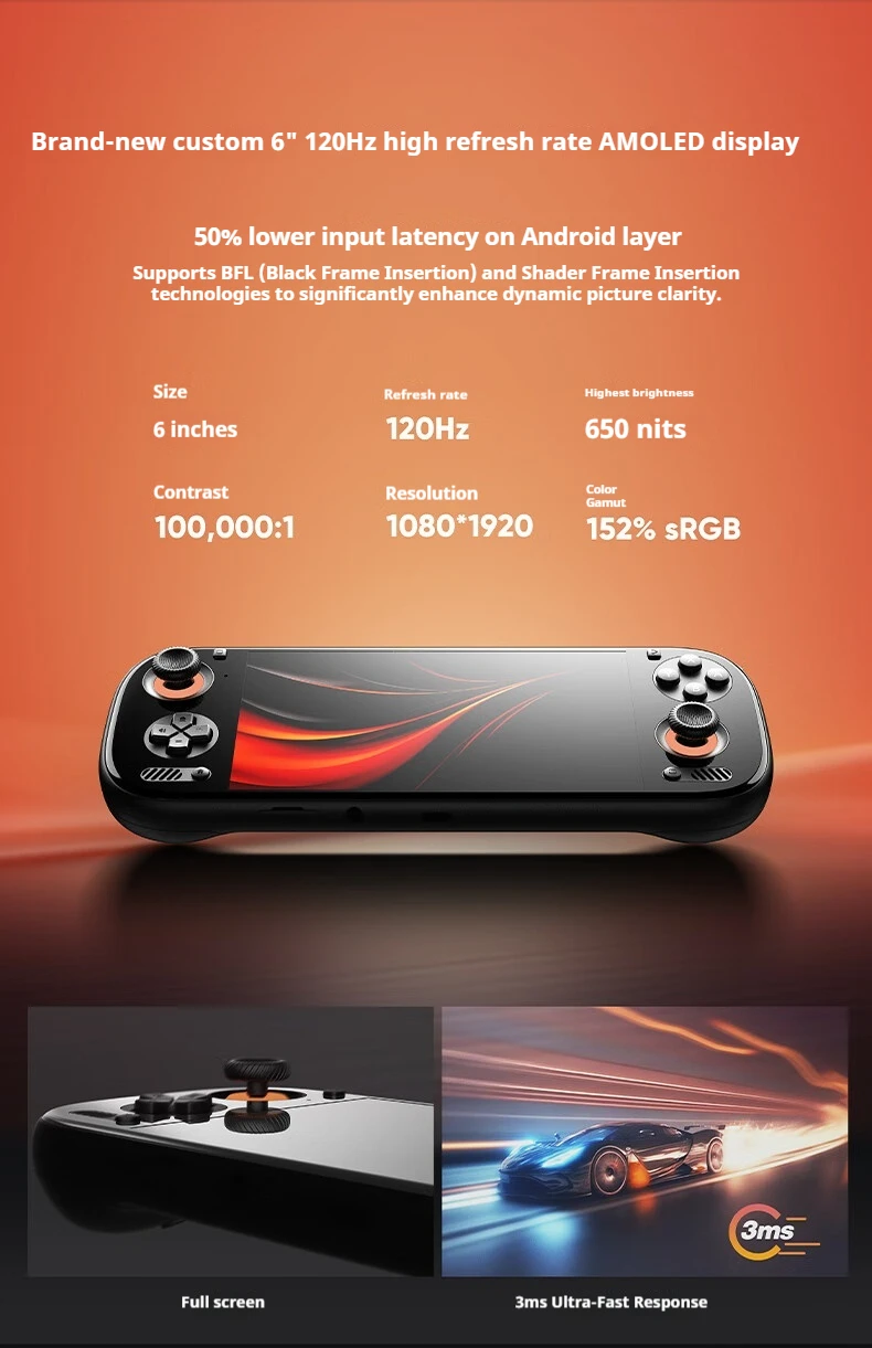 in stock AYN Odin3 Handheld Game Players Qualcomm 8 Elite 6inche AMOLED 120Hz 8000mAh Game Console Hall Joystick 8000mAh Android