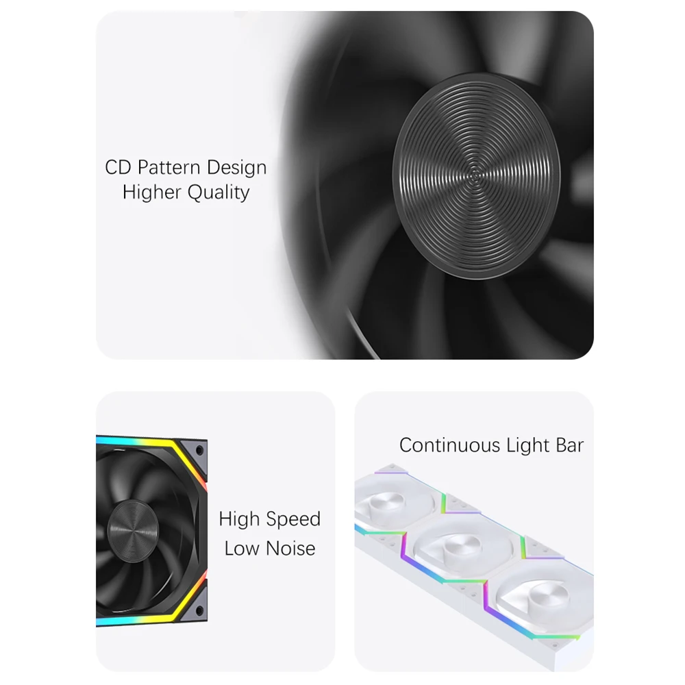 Jungle Leopard Galaxy Prism XH Flowing Running Lights PC Case Fan 120mm  ARGB Cyclic Mirror Light Effect PWM Cooling Fan