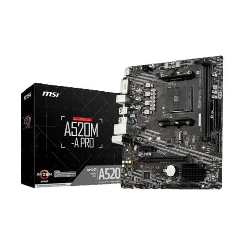 New MSI A520M A PRO Micro ATX AMD A520 DDR4 M.2 USB3.2 STAT 3.0 SSD/64G Best support R9 desktop CPU Socket AM4 Motherboard