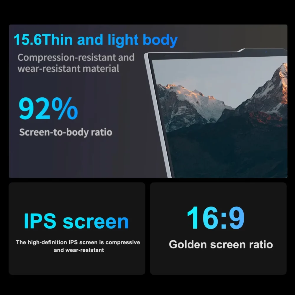 Windows 11 Pro 15.6" Ultra Slim Laptop intel Core i9-9900U 16GB RAM 1/2TB SSD Fingerprint Unlock Office game Backlight Laptop