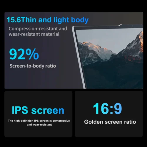 Windows 11 Pro 15.6" Ultra Slim Laptop intel Core i9-9900U 16GB RAM 1/2TB SSD Fingerprint Unlock Office game Backlight Laptop