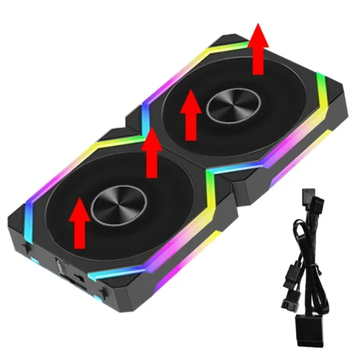 RGEEK  ARGB Cooling Fan 360mm 240mm Modular Stackable Splicing PWM Silent 120mm RGB Fans For Gaming PC Case Water Cooler