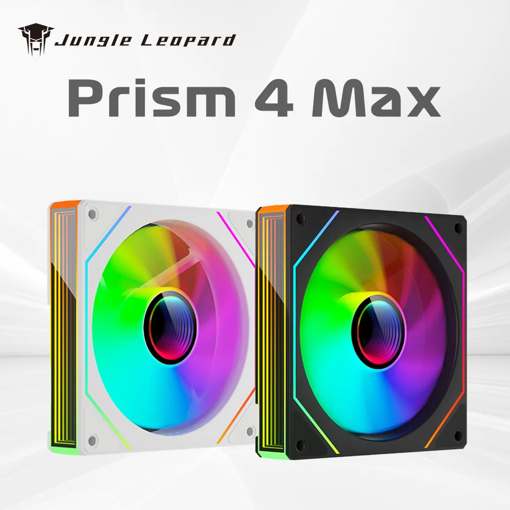 120mm ARGB PWM Fan – Side Infinity Mirror Lighting, 5V 3-Pin Sync Cooling for PC Case CPU Cooler – Jungle Leopard Prism 4 MAX