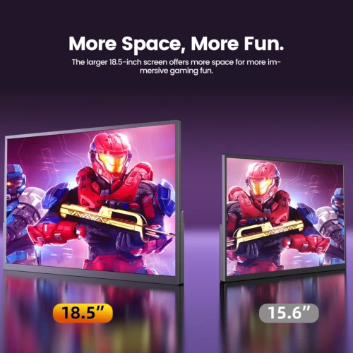 UPERFECT 18.5" 120Hz Portable Monitor 100% sRGB 1080P FreeSync IPS Speakers USB C Mini HDMI Gaming Display For Phone NS PS5 XBOX