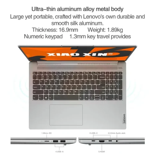 Lenovo Ultrabook XIAOXIN 16 2024 Laptop AMD Ryzen R7 8845H Intel Core i5 13420H 16G 32GB 512GB 16" FHD Display Sreen Notebook PC