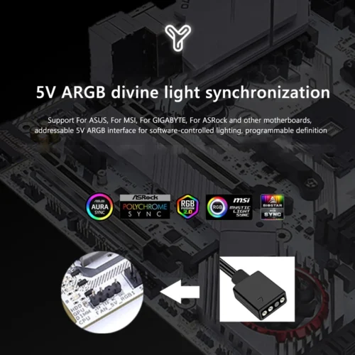 5V/3Pin ARGB AURA Sync Computer 2280 SSD M2 Radiator Aluminum PC RGB M.2 Nvme Cooler Heatsink Solid State Drive Heat Sink Cooler
