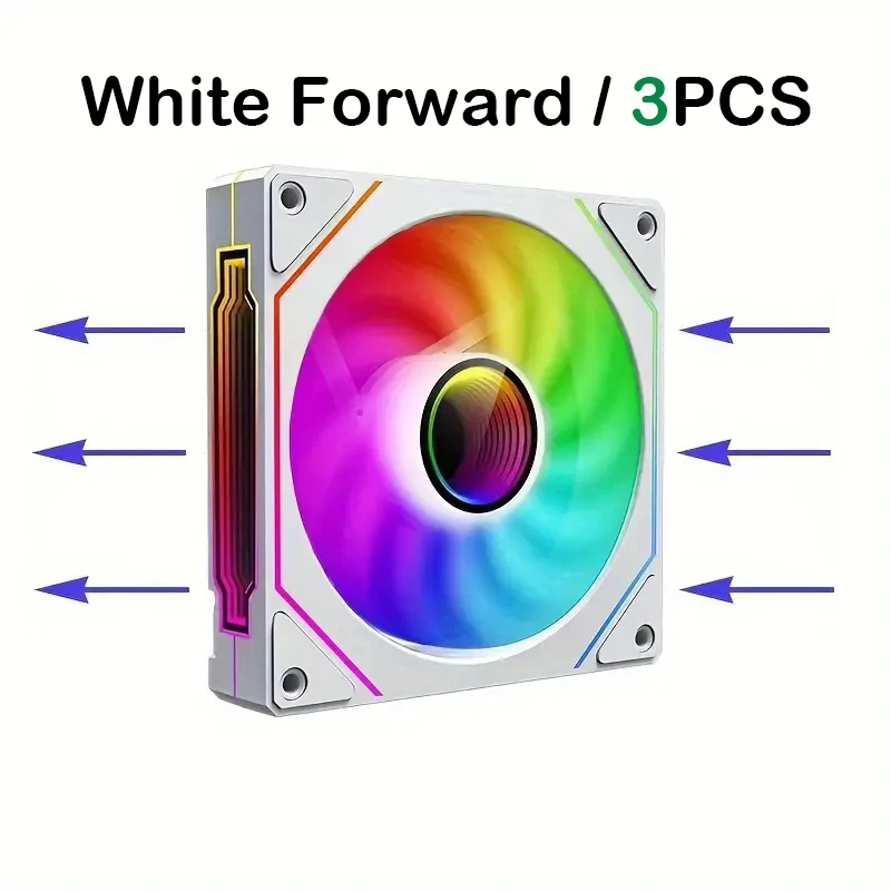 PRISM IV PRO Case Cooling Fan 120mm 5V 3 PIN ARGB, 12V 4 PIN PWM, for CPU & Case,Infinity Mirror Series,1650 RPM, 65 CFM