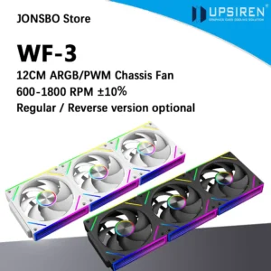 UPSIREN WF-3 120mm Wire-free splicing case fan motherboard light synchronization 4PIN PWM Center axis CD texture design 12CM