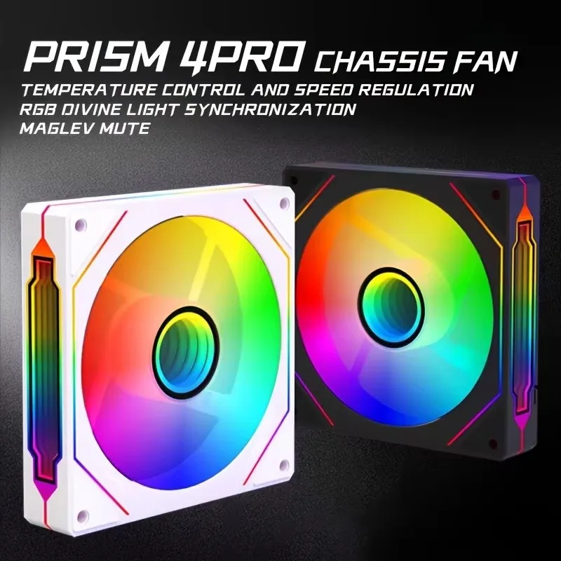 LDPCSJ PRISM 4 PRO Computer Chassis Fan 12cm ARGB 4 Pin  Quiet Cooling Fan 12V Large Air Volume 42CFM/1200RPM