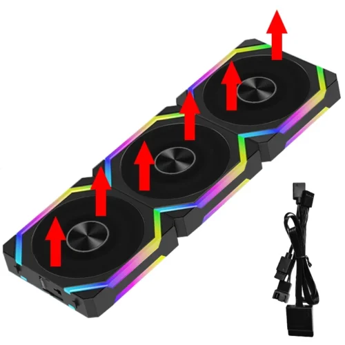 RGEEK  ARGB Cooling Fan 360mm 240mm Modular Stackable Splicing PWM Silent 120mm RGB Fans For Gaming PC Case Water Cooler