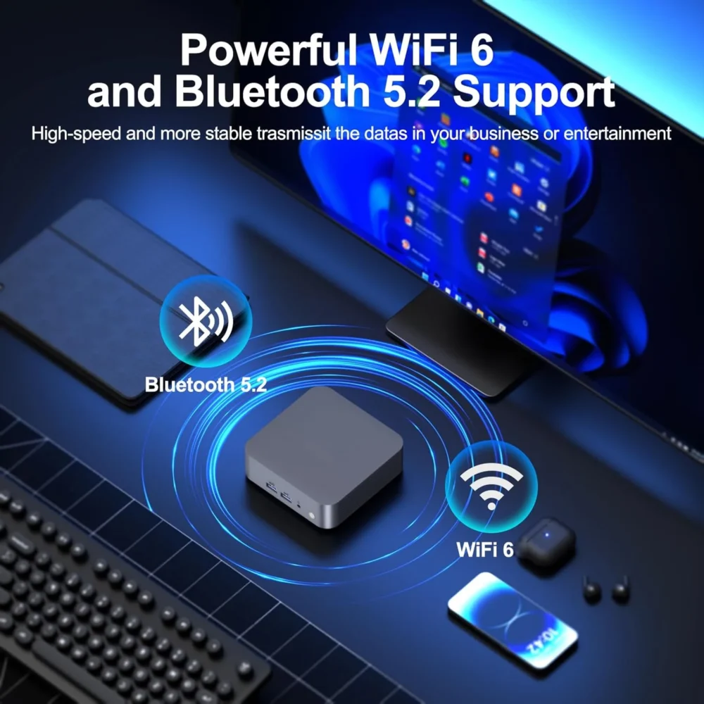 【3 year warranty】 MINI PC Windows 11 Core i7 4510U i3 6100U 16GB RAM 1TB SSD BT5.2 Gaming office study computer gamer desktop