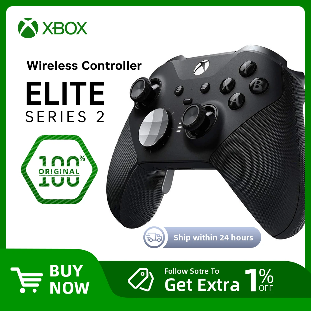 Microsoft Xbox Black Elite Wireless Controller Series 2  for Xbox Series S Xbox Series X XSS XSX 100%  Orginal 