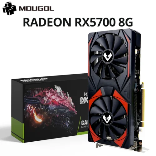 MOUGOL NEW AMD Radeon RX5700 8GB Graphics Card GDDR6 Memory PCIE4.0x16 DPx3 256Bit Gaming Video Card for Desktop Computer