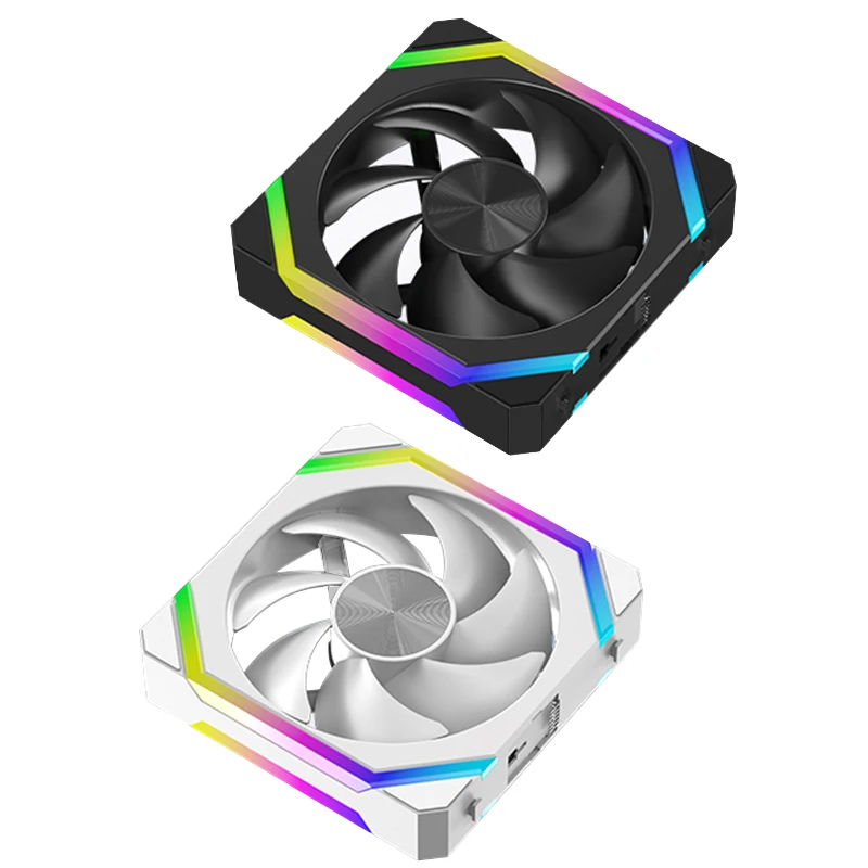 JUMPEAK CS120 ARGB Cooling Fan 240mm Modular Stackable Splicing PWM Silent 120mm RGB Fans For Gaming PC Case CPU Water Cooler