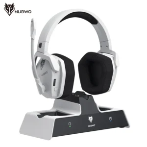 NUBWO G06 Wireless Headsets Gamer with Charging Station for Headset and PS5 Controller Gaming Headphones Long Battery Life