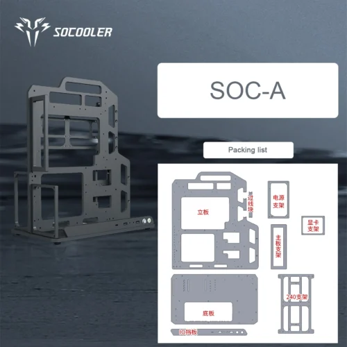 Open style PC case Diy Gaming pc Case for ATX M-ATX ITX water cooling computer case aluminum frame with 360mm radiator space