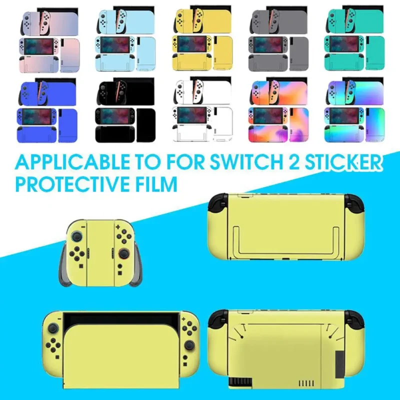 For Switch 2 Body Stickers, Game Console Color Stickers, Full-coverage Sticker Protective Film, Scratch-resistant.