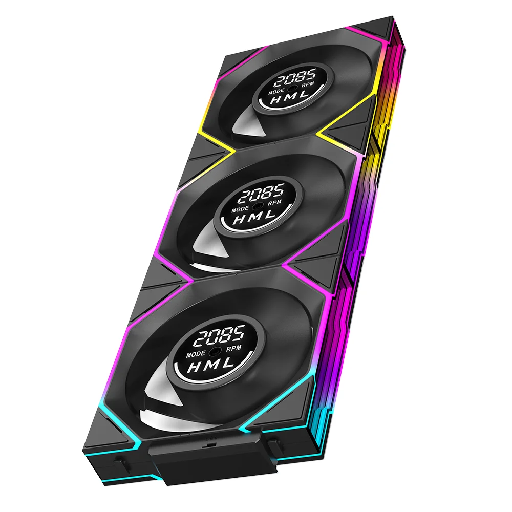 Jungle Leopard Interstellar V4 Digital Display Speed Control Infinite Mirror With Screen Ventilador UNI Fan