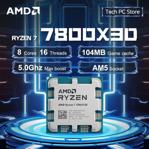 AMD Ryzen 7 7800X3D 4.2GHz L3=96M Processor 8-Core 16-Thread R7 7800X3D 120W Socket AM5 5NM DDR5 NEW but No Fan