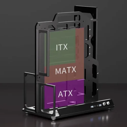 Open style PC case Diy Gaming pc Case for ATX M-ATX ITX water cooling computer case aluminum frame with 360mm radiator space