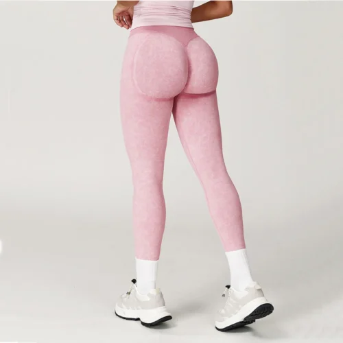 Yoga Pants Seamless Fitness Legging Women Sports Yoga Pant High Waist Ribbed Gym Clothes Fitness Workout Wear Scrunch Bum Tights