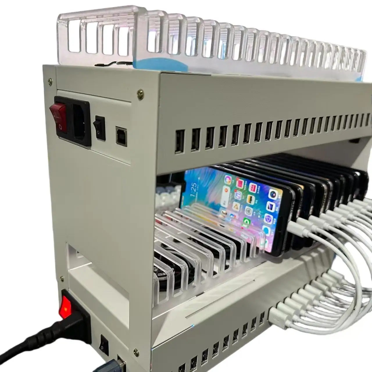 20 40 60 USB Ports Box Phone Farm USB Hub Android Control Box  Batch Synchronization Control Unified Management Smartphones