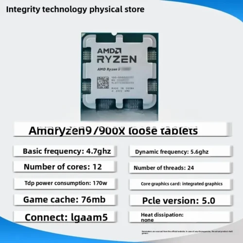 AMD Ryzen Boxed CPU Processor Loose - 7800X3D 7500F 7600 7900X 7950X 8700G - Select Model for Optimal Performance