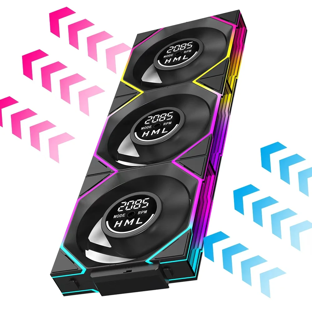 Jungle Leopard Interstellar V4 Digital Display Speed Control Infinite Mirror With Screen Ventilador UNI Fan