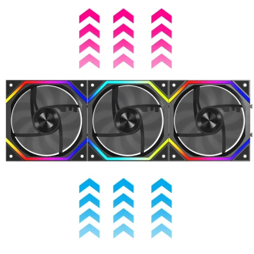 Jungle Leopard Galaxy Prism XH Flowing Running Lights‌ PC Case Fan Splicing fan ARGB chassis fan 12CM cooling fan 5V3 pin PWM