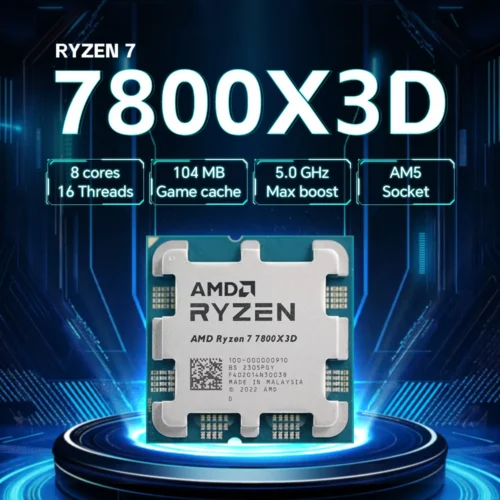 AMD Ryzen 7 7800X3D 8-Core 16-Thread B650 5NM 4.2GHz Socket AM5 L3=96M R7 7800X3D Processor 120W DDR5 No Fan