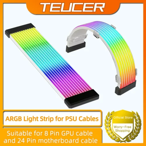 PC RGB Light Strip Suitable For Computer Power Supply ATX 24PIN GPU Video Card Cables And Case for 6Pin 8Pin 12Pin 16Pin 24Pin