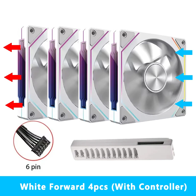 Prism 5 PRO 120mm Fan 6pin RGB Pc Case Ventiladores Computer Chassis Fan Water Cooler PC Gamer Cooling Kit Fan Ventilador