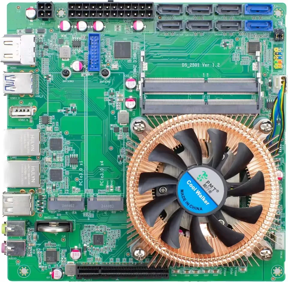 Topton AMD Ryzen 7 5800H 5825U 8-Bay NAS Firewall Motherboard 2*NVMe 8*SATA 2*2.5G LAN 2*DDR4 1*8XPCIE3.0 Gaming ITX Mainboard