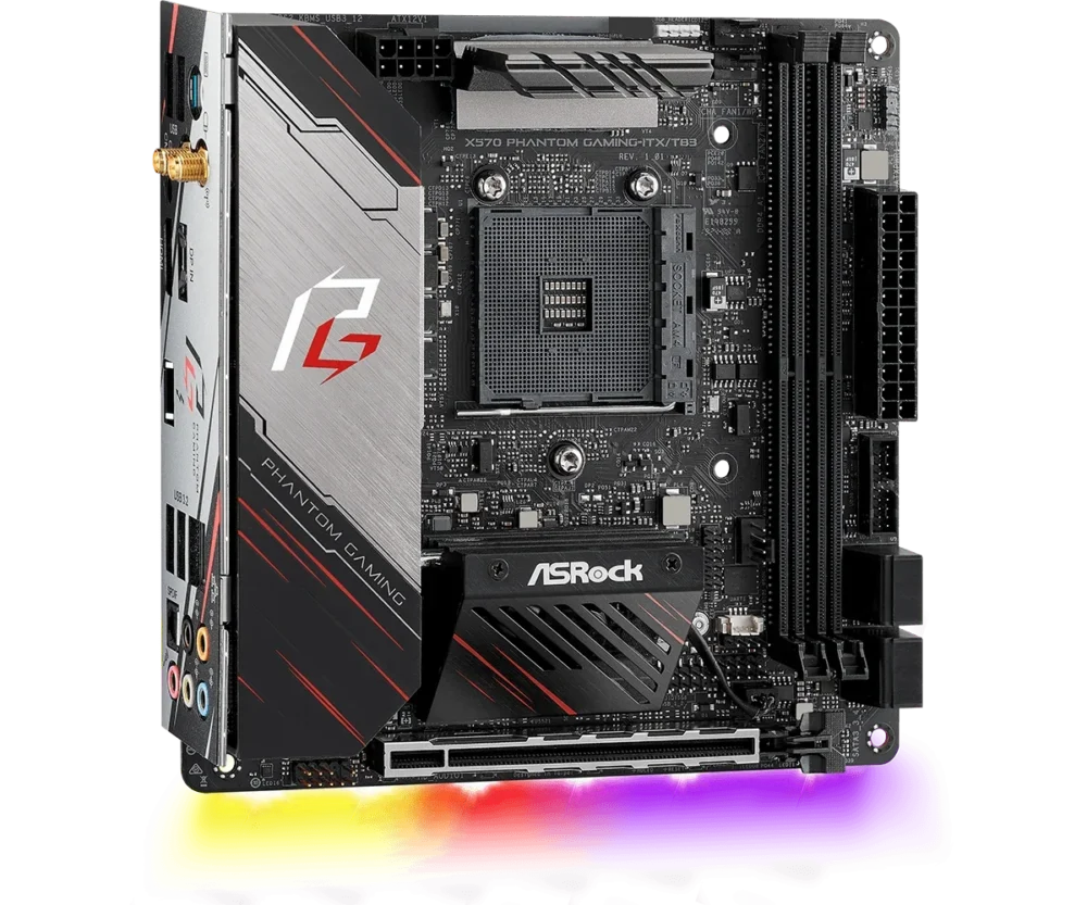 AMD X570 motherboard ASROCK X570 Phantom Gaming ITX/TB3 AM4 DDR4 64G Ryzen 5 5600 4700G 2600 3200G cpu PCI-E 4.0 Mini ITX
