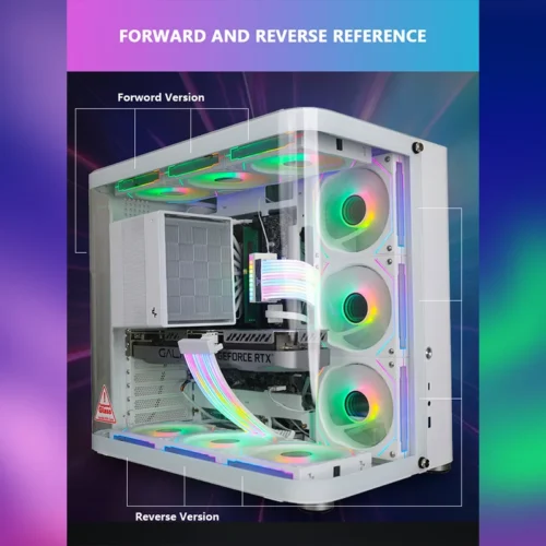 JUMPEAK MX120 360mm Modular Wireless Splicing 120mm PC Case Cooling Fan ARGB Infinite Mirror Light Effect For Water Cooler Fan