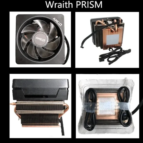 AMD New Ryzen Wraith Cooler Wraith Prism Fan Original 4 PIN Can support R3 R5 R7 R9 CPU Can support AMD Motherboard