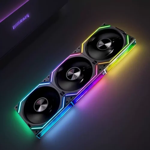 120mm ARGB Case Fan with Dual Side Infinity Mirror Cableless 360mm For Computer Water Cooler | Jungle Leopard Interstellar V2RS