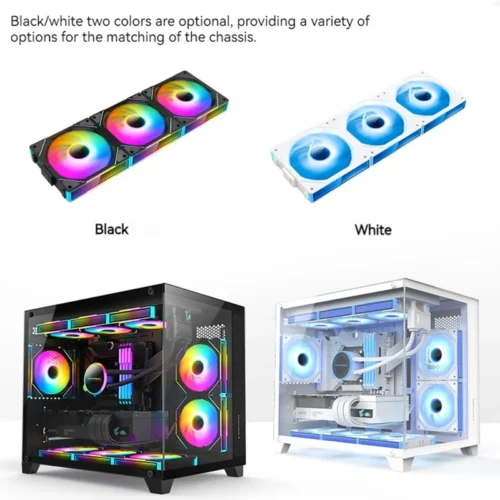 TEUCER JM-1 PC Case Fan 120mm ARGB Mirror Cycle Light Effect Cooling Fan 4PIN PWM Low noise Chassis Water Cooling Ventilador