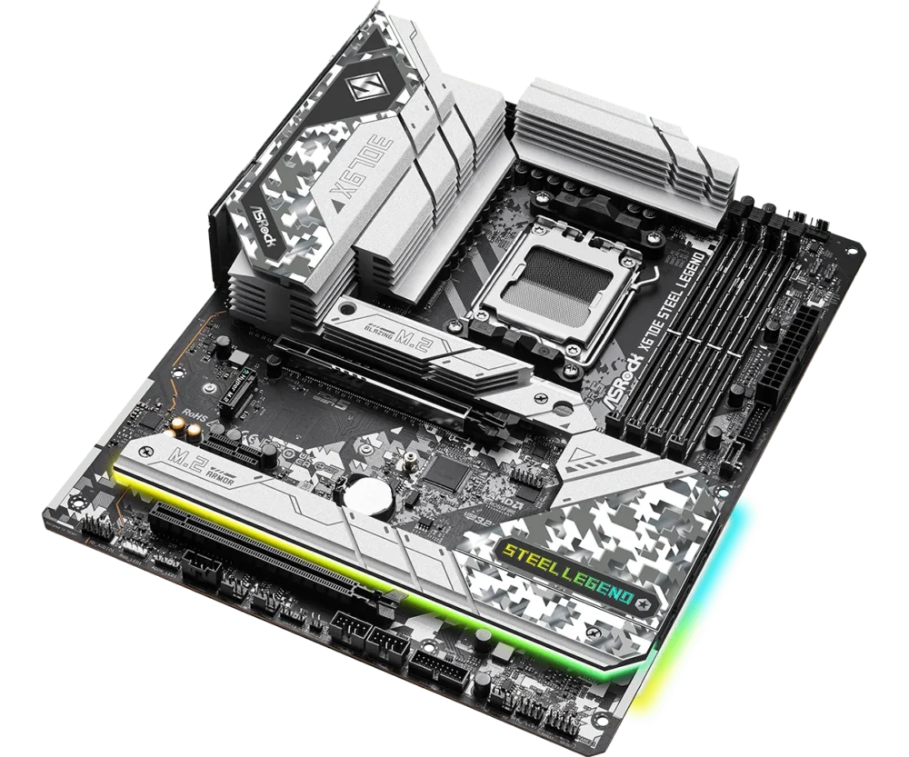 ASROCK X670E STEEL LEGEND AMD AM5 DDR5 motherboard X670 CPU Ryzen 7 7800X3D 9 7950X3D 7900X3D 5 7600X 9600X PCIe 5.0 M.2 ATX