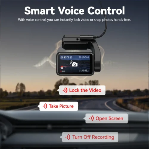 REDTIGER  A4 4k Dash Cam Front and Rear Drive Recorder GPS& 5G WiFi Touch Screen Night Vision 24H Parking Mode Voice Control