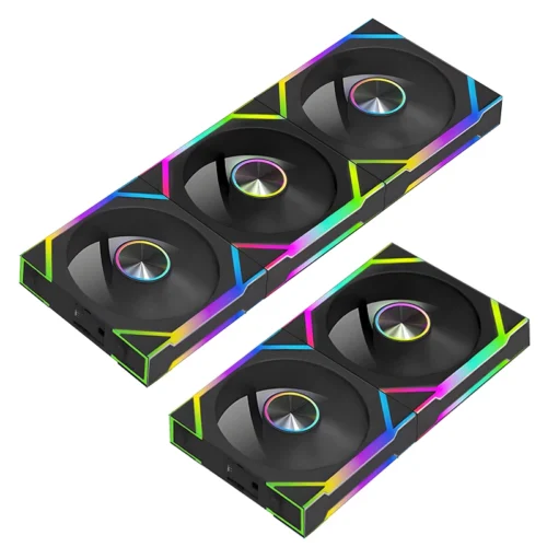 JUMPEAK DS120 Face-Changing ARGB Cooling Fan 360mm 240mm Modular Stackable Splicing 120mm RGB Fans For Gaming PC Case CPU Cooler