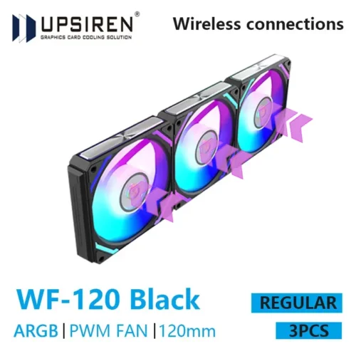 UPSIREN WF-120 ARGB PWM 3PCS Chassis fanARGB120mm/4PIN PWM/ Magic Color Wireless Stitching Computer heat dissipation fan